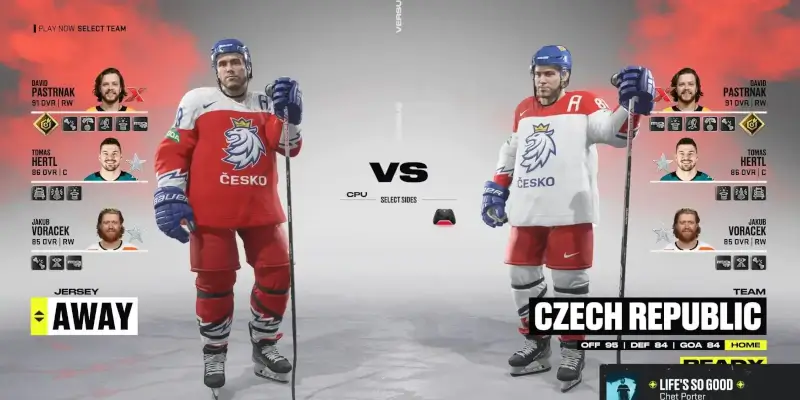 Česko na MS 2022 ve hře NHL 22