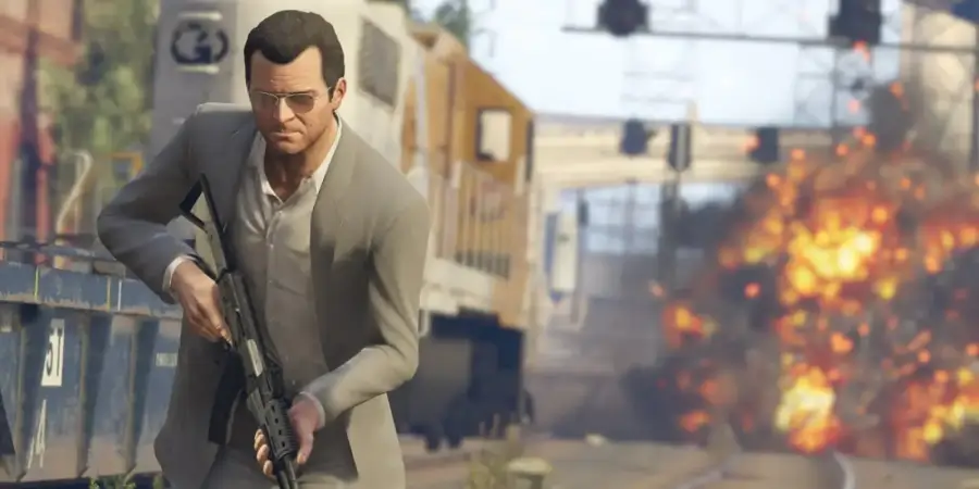 Scéna z GTA V na PS4