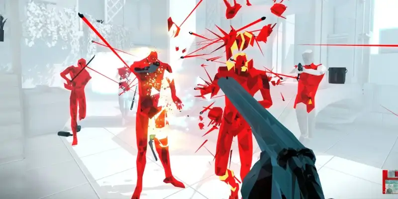 Stílečka Superhot na ps Plus v říjnu 2022