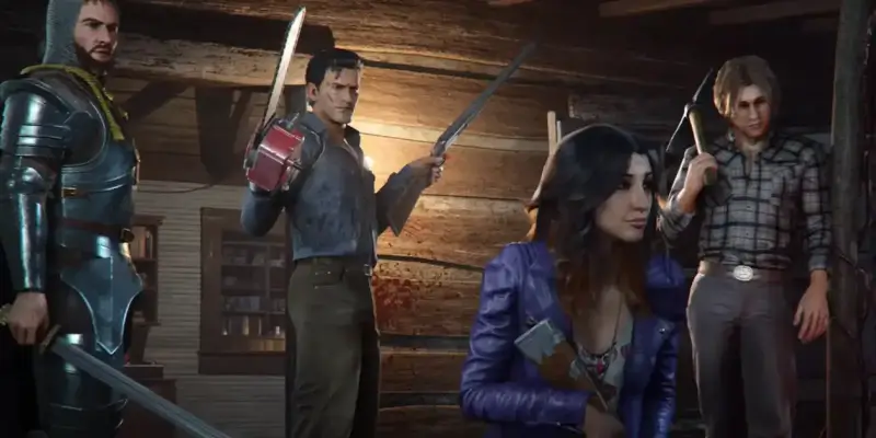 Čtyřlístek ozbrojených hrdinů ve hře Evil Dead: The Game