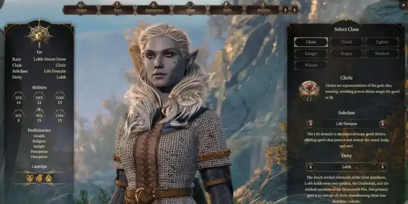 Tvorba postavy v Baldur's Gate III