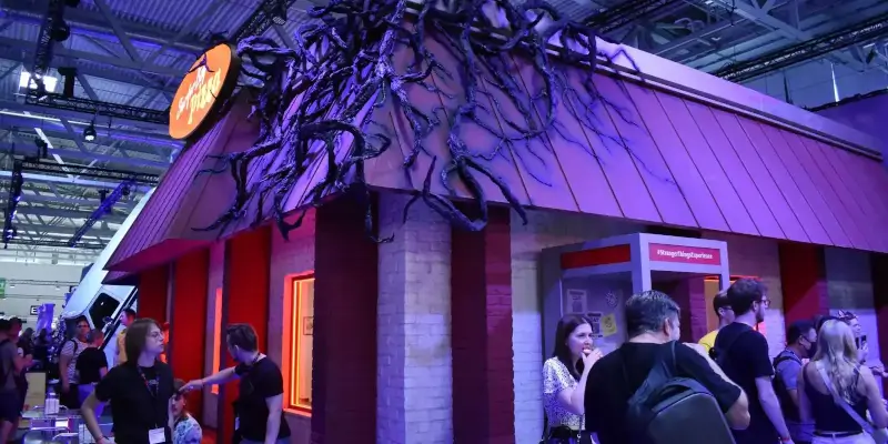 Prezentace Stranger Things u stánku Netflixu