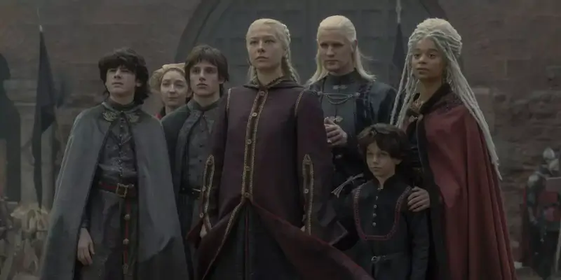 Hlavní postavy z druhé série Rodu draka na HBO.