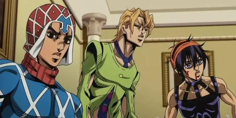 Hlavní hrdinové seriálu Jojos Bizarre Adventure