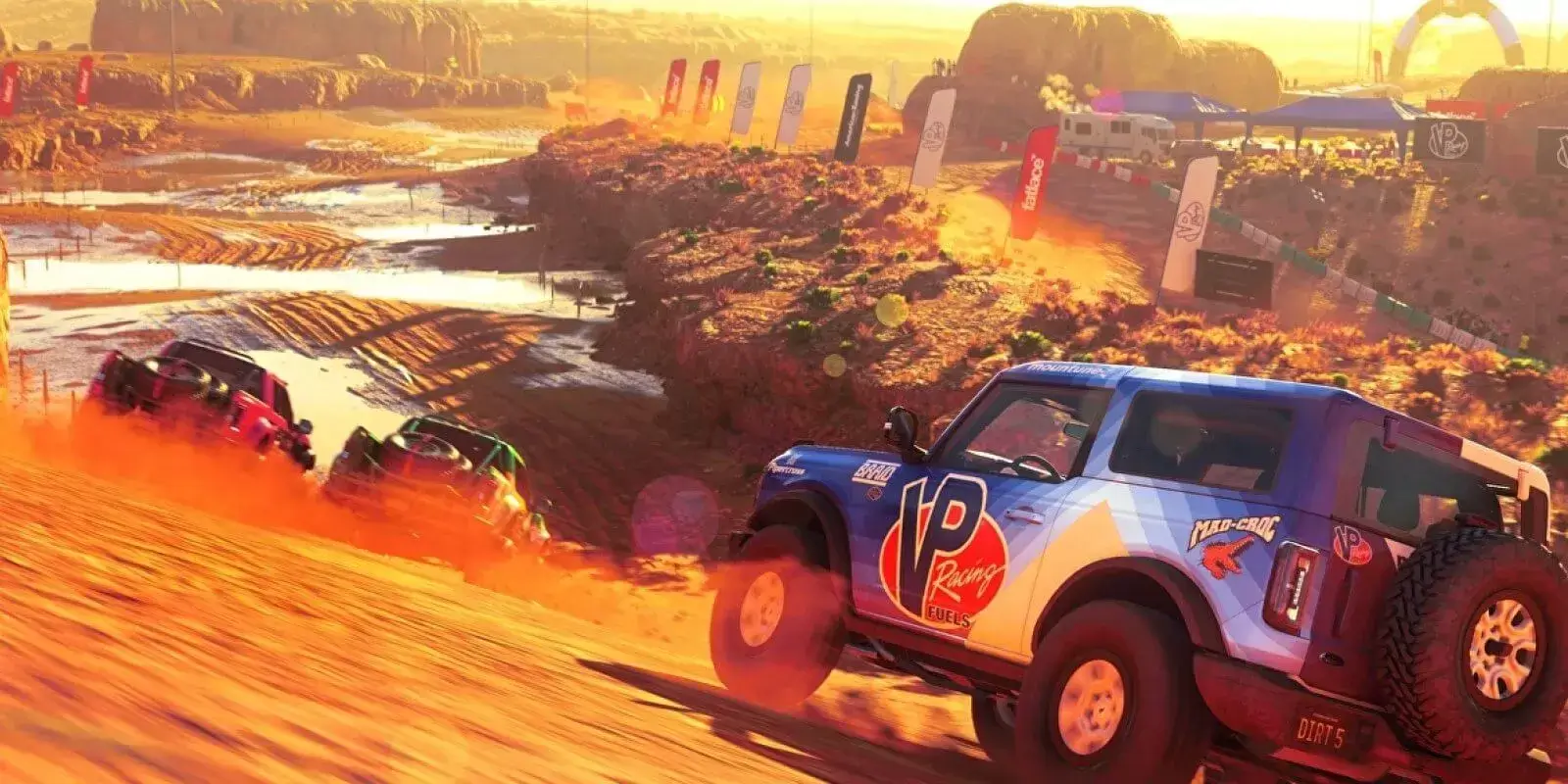 pouštní mapa ve hře Dirt 5