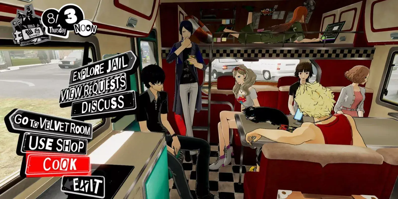 Hrdinové hry Persona 5 Strikers