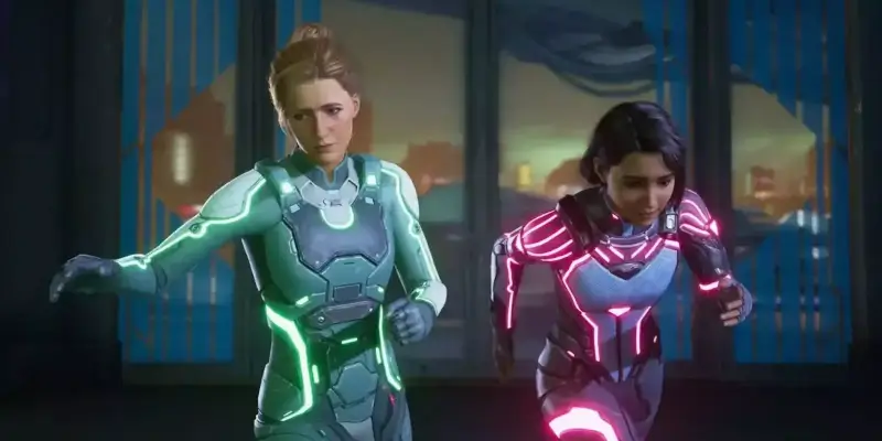 Scifi svět ve hře Split Fiction