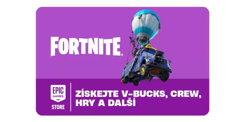 Dárkový poukaz Fortnite jako dárek pro hráče