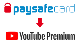 Logo Youtube Premium a paysafecard