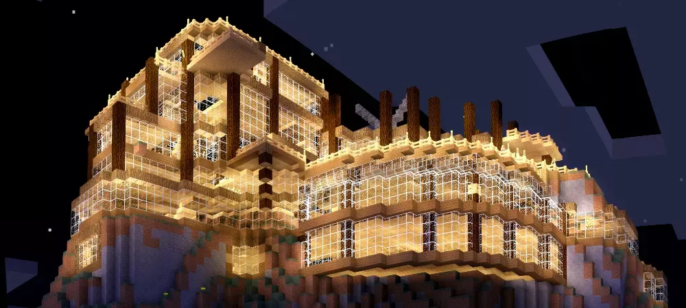 Krásná budova v Minecraftu