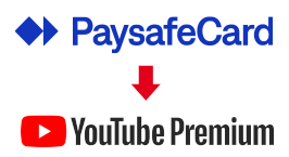 Logo Youtube Premium a paysafecard